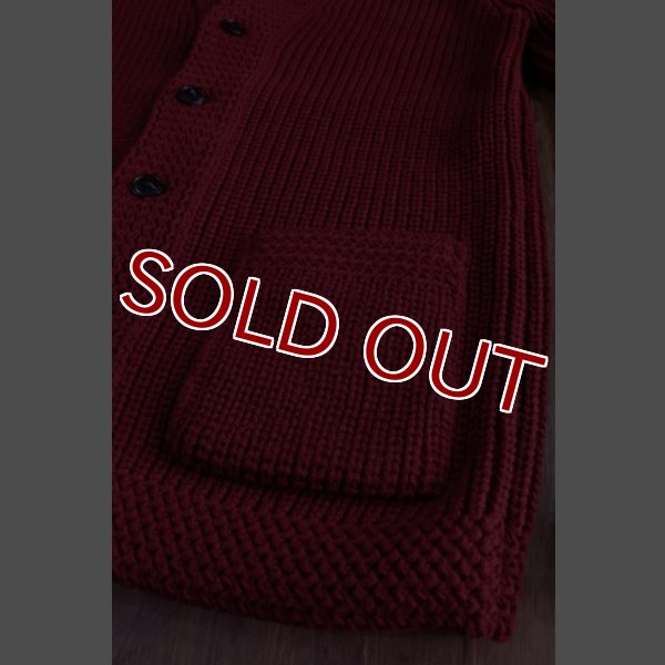 画像6: JOE McCOY SHAWL COLLAR CARDIGAN・MC11141 (BURGUNDY) (6)