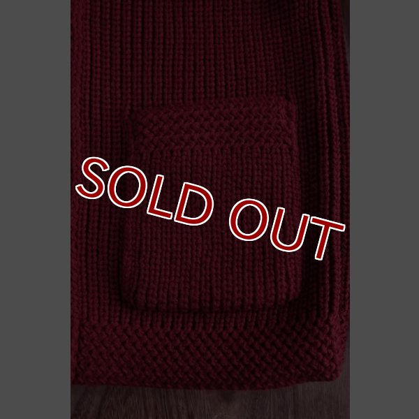 画像7: JOE McCOY SHAWL COLLAR CARDIGAN・MC11141 (BURGUNDY) (7)