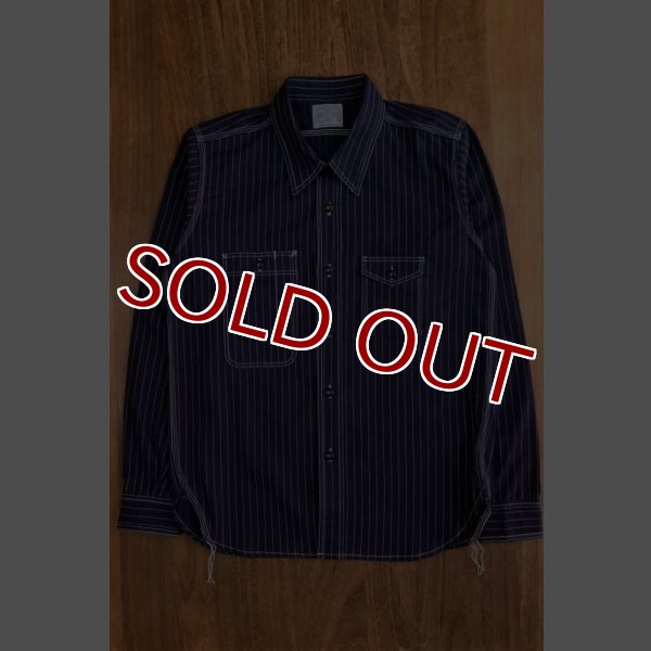 画像3: JOE McCOY 8 HOUR UNION WABASH STRIPE SHIRT MS16121 (3)