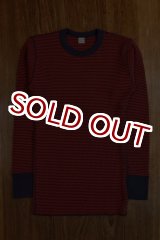 画像: JOE McCOY TWO-TONE THERMAL SHIRT L/S MC17116 RED/NAVY