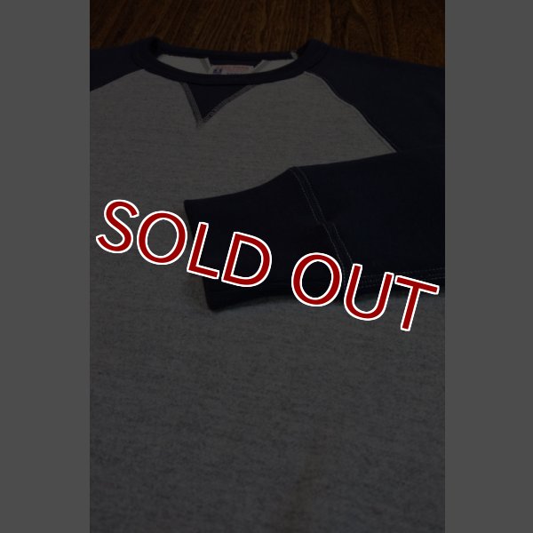 画像4: JOE McCOY TWO-TONE FREEDOM SLEEVE SWEATSHIRT MC17113 (GRAYxNAVY) (4)