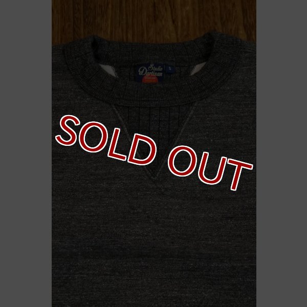 画像3: STUDIO D'ARTISAN スヴィンゴールド吊編みスエット 9885 (杢BLACK) (3)