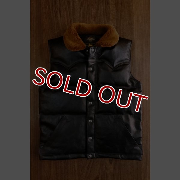画像3: JOE McCOY MOUTON COLLAR HORSEHIDE DOWN VEST MJ17123 (3)