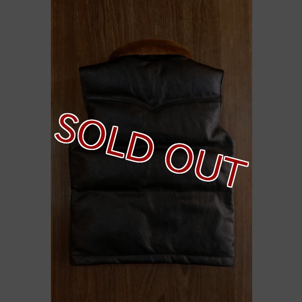 画像4: JOE McCOY MOUTON COLLAR HORSEHIDE DOWN VEST MJ17123 (4)