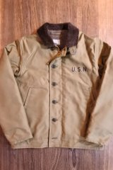 画像: THE REAL McCOY'S N-1 DECK JACKET (KHAKI) / STENCIL MJ22115