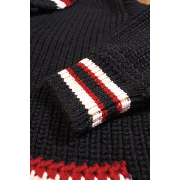 画像5: JOE McCOY STRIPED SHAWL COLLAR CARDIGAN MC24111 (5)