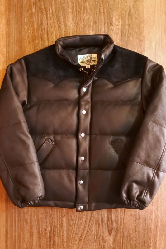 国内配送】 JOE McCOY ダウンベスト 革 黒 DEERSKIN JACKET